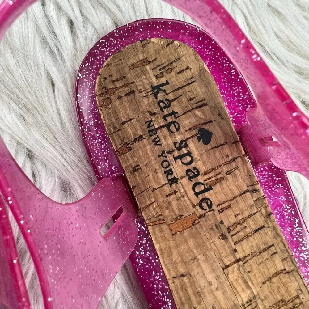 Kate Spade New York Glitter Thong Slingback Jelly Sandals‎